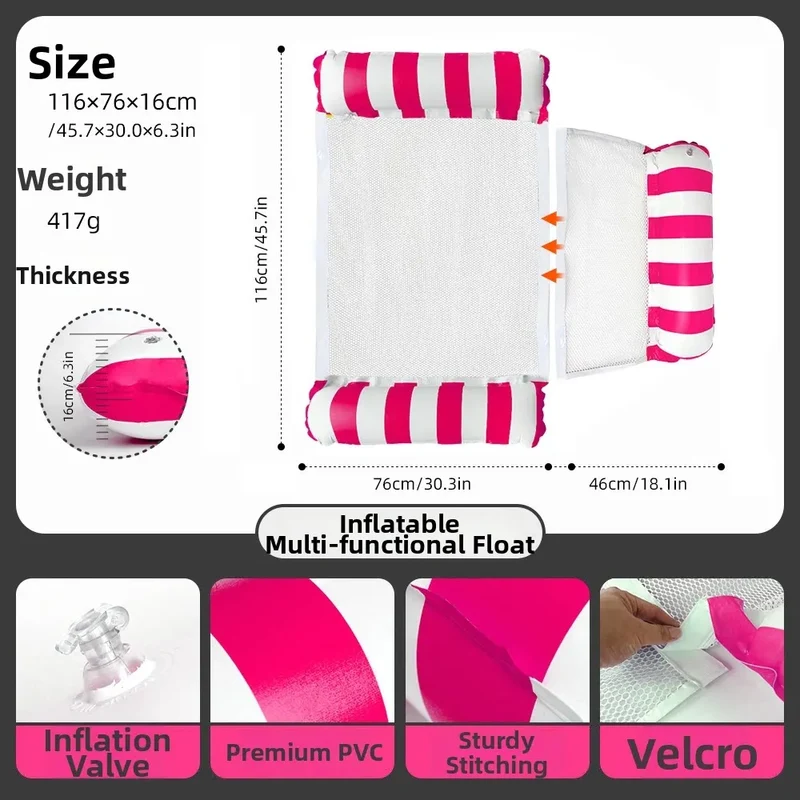 Canapé Gonflable Flottant Pliable 17 Couleurs