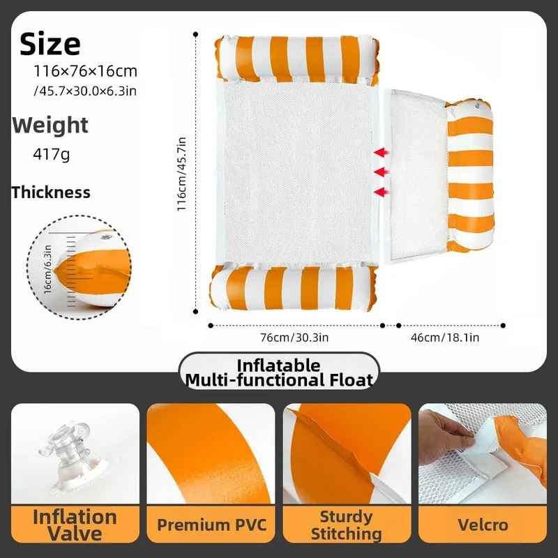 Canapé Gonflable Flottant Pliable 17 Couleurs