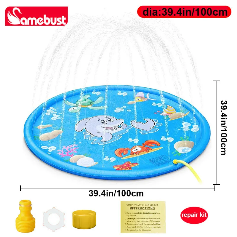 Aire de Jeux Gonflable Tapis Arroseur Jardin