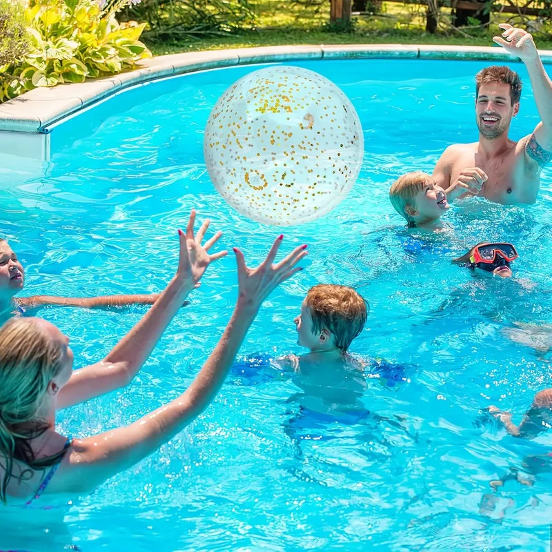 Bouée Gonflable à Paillettes Transparente