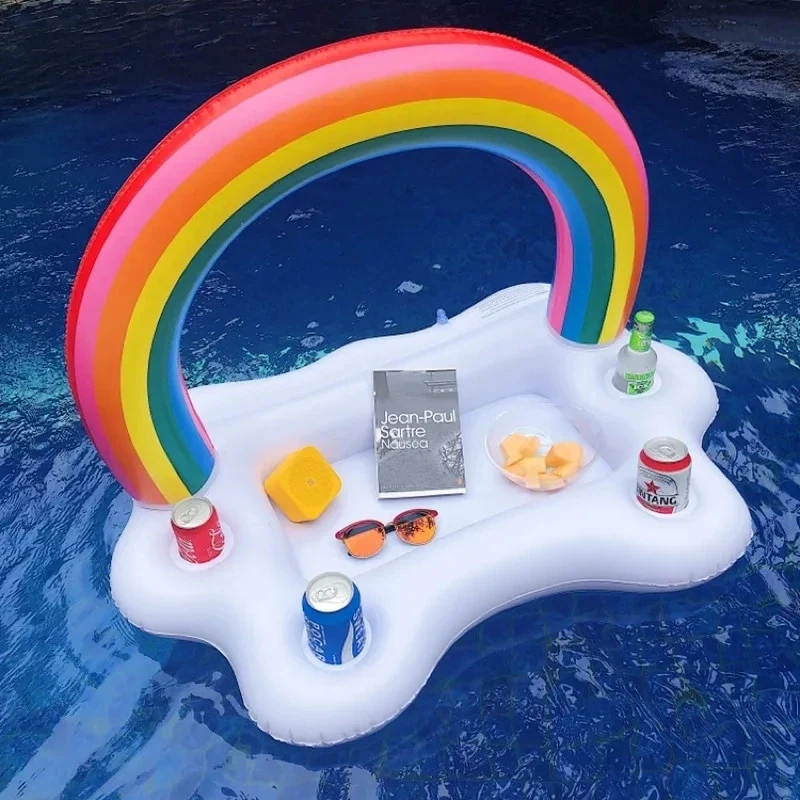 Bouée Gonflable Arc-en-Ciel Bar Boissons