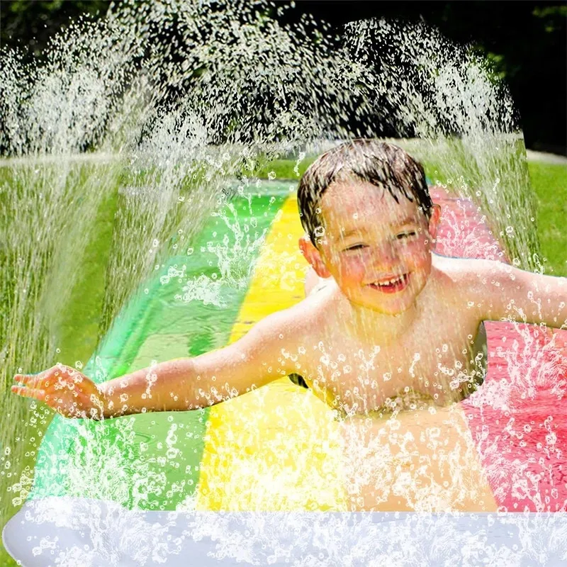 Toboggan Aquatique Gonflable Jardin Famille