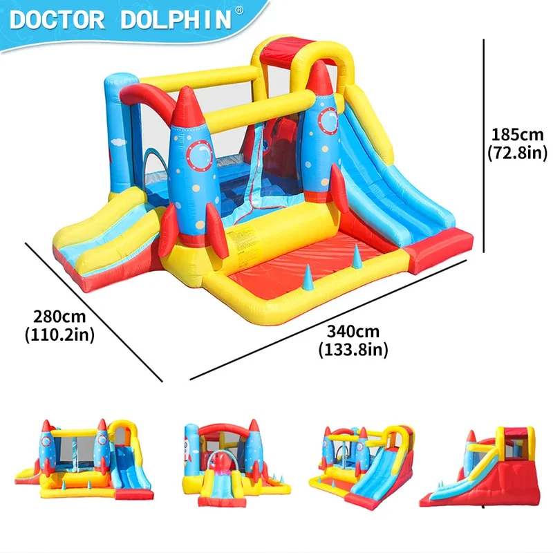 Château Gonflable Toboggan Piscine Balles
