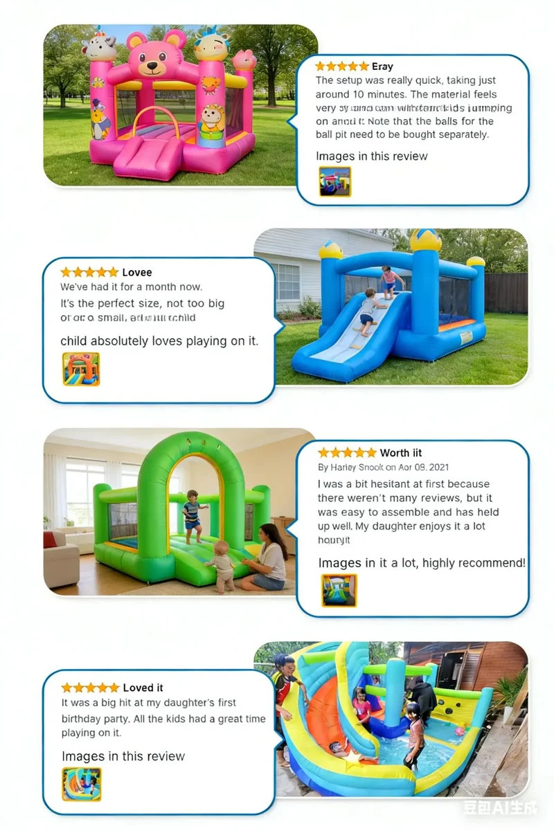 Château Gonflable Toboggan Trampoline