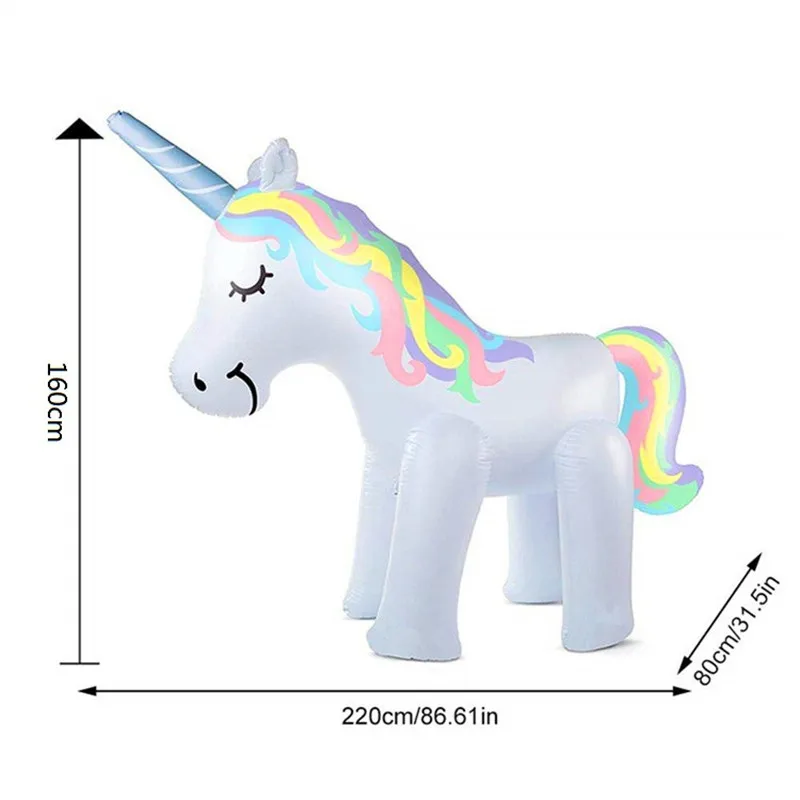 Bouée Gonflable Licorne Géante Jet d'Eau