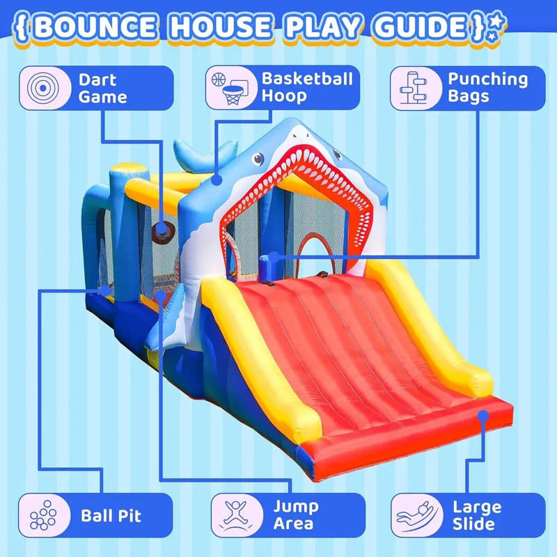 Château Gonflable Requin Toboggan
