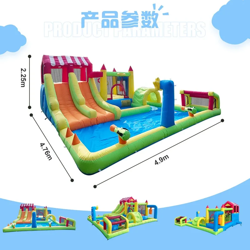 Toboggan Aquatique Gonflable Piscine Pistolets