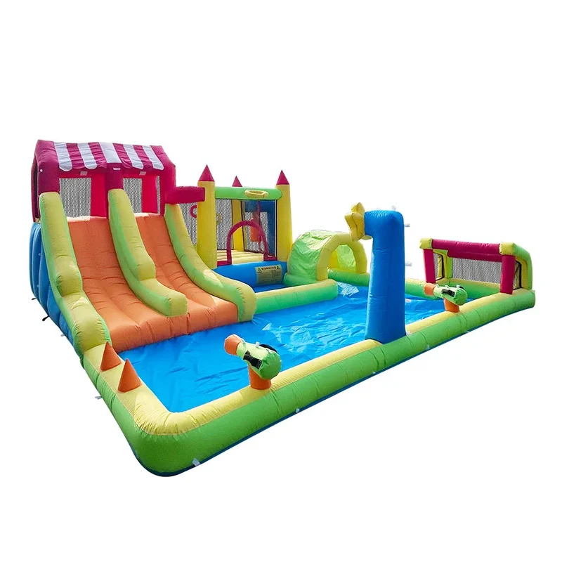 Toboggan Aquatique Gonflable Piscine Pistolets