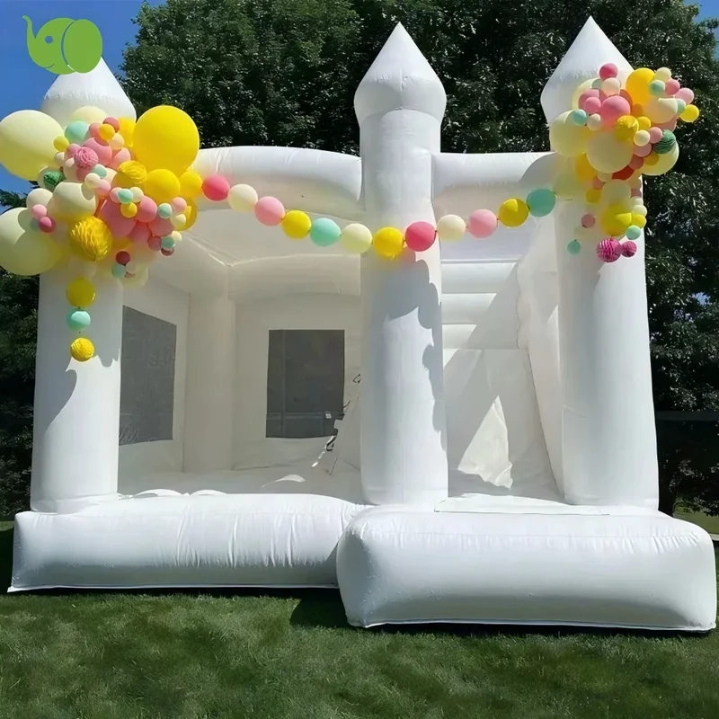 Château Gonflable Blanc Romantique Mariage
