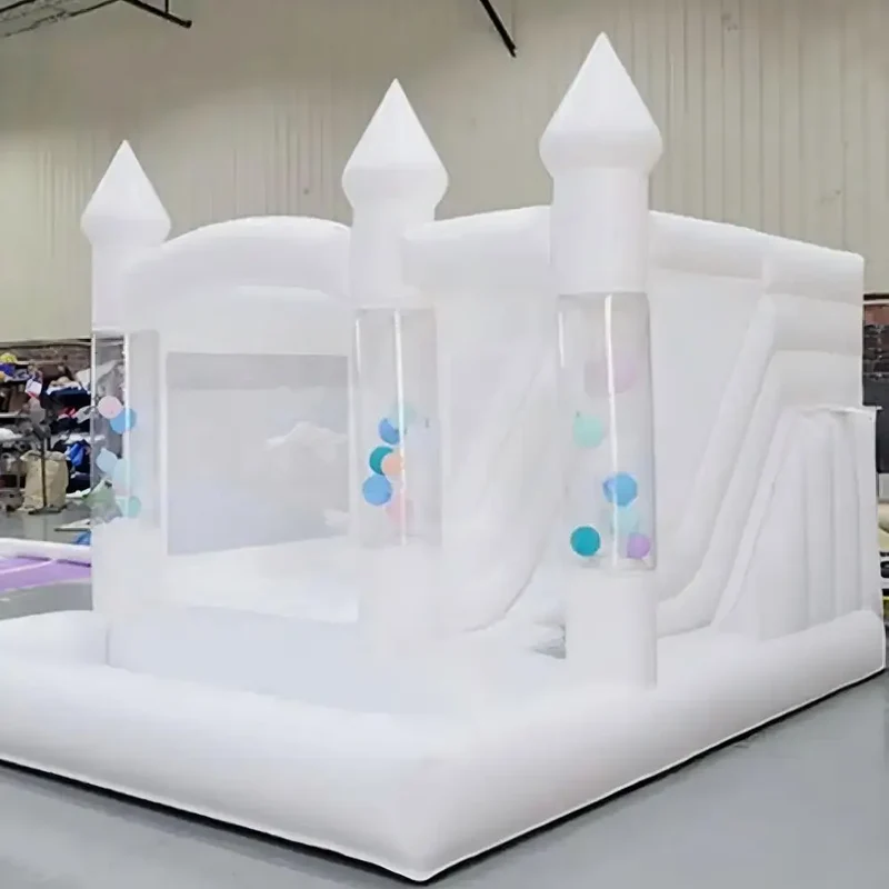 Château Gonflable Blanc Romantique Mariage
