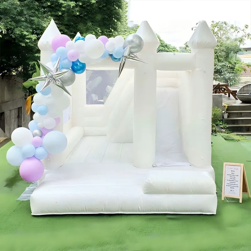 Château Gonflable Blanc Romantique Mariage