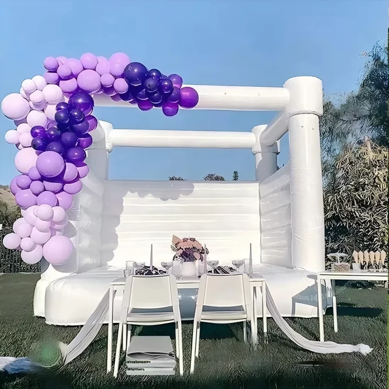 Château Gonflable Blanc Romantique Mariage