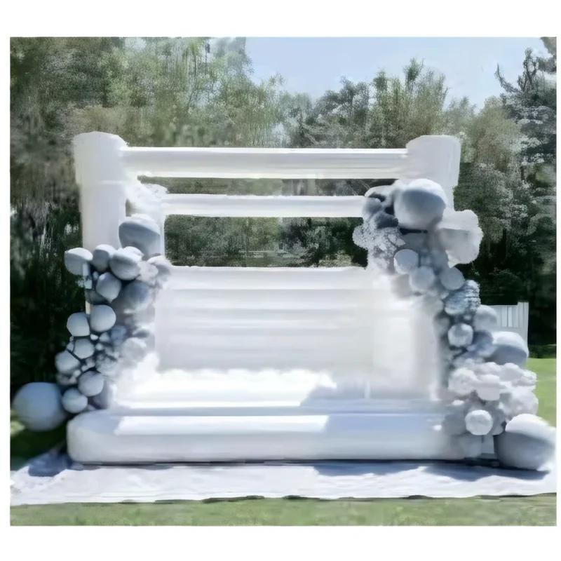 Château Gonflable Blanc Romantique Mariage