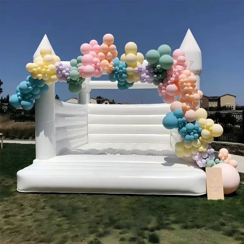 Château Gonflable Blanc Romantique Mariage