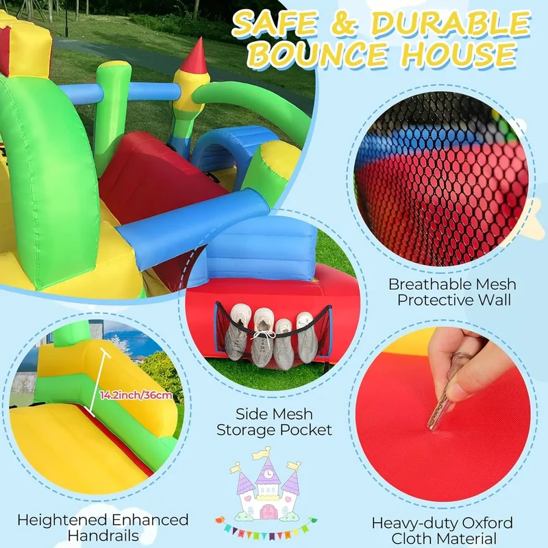 Parcours Gonflable Obstacles Double Tunnel