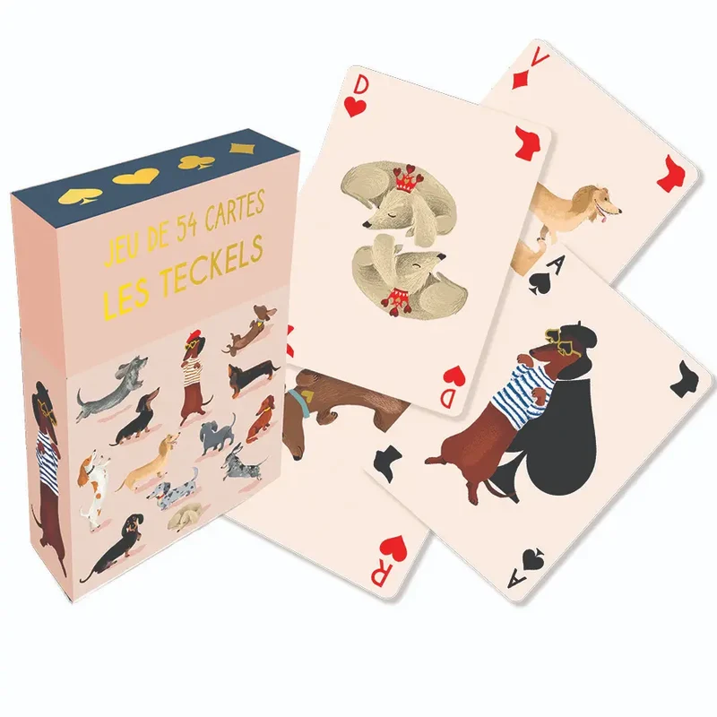 Jeu de 54 cartes Teckel Cartes d'Art