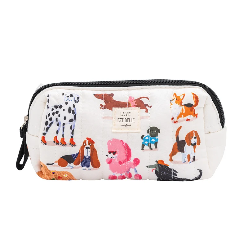 Petite trousse matelassée les Toutous - Cartes d'Art