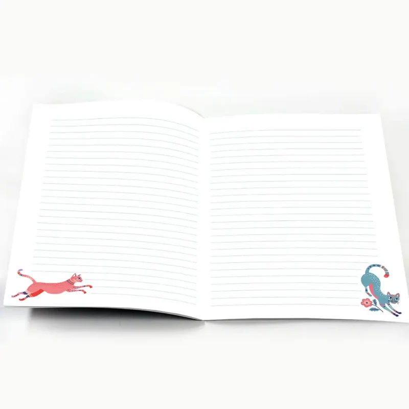 Cahier A5 Chats Folk - Cartes d'Art