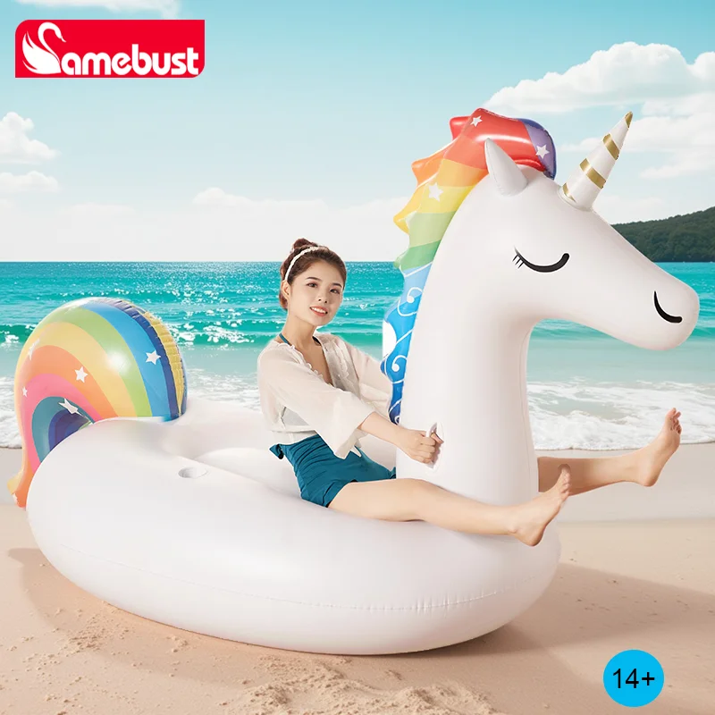 Bouée Gonflable Licorne Géante Étoilée