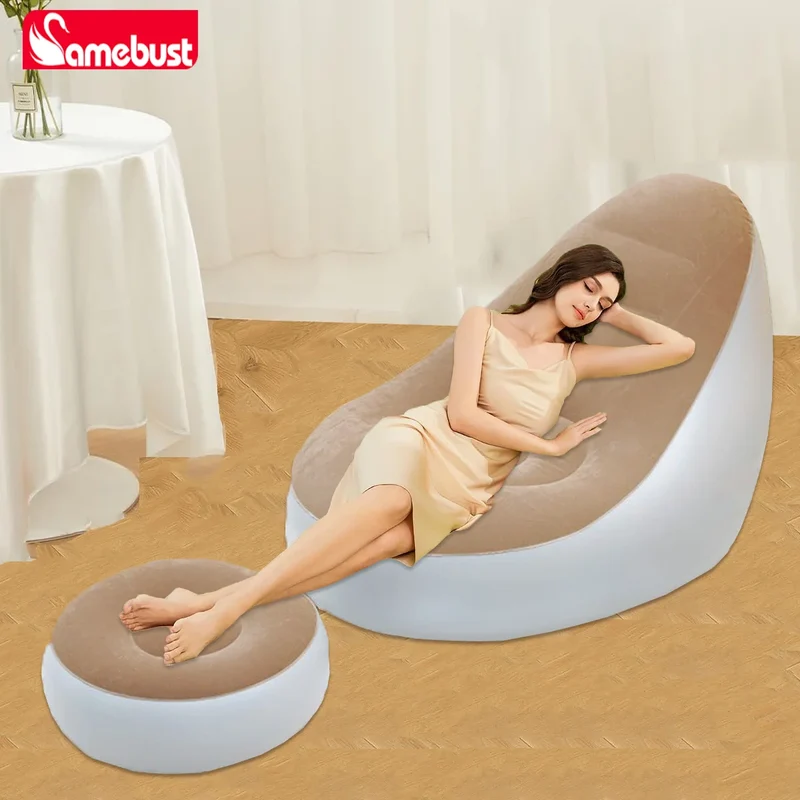 Canapé Gonflable Flouté Repose-Pieds