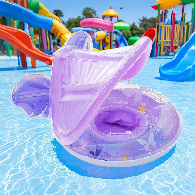 Bouée Gonflable Anneau Natation Violet Rose