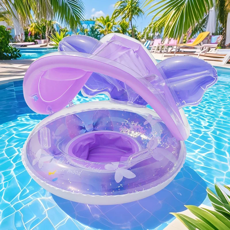 Bouée Gonflable Anneau Natation Violet Rose