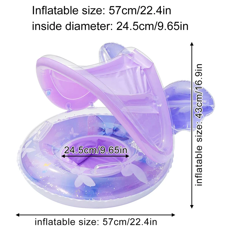 Bouée Gonflable Anneau Natation Violet Rose