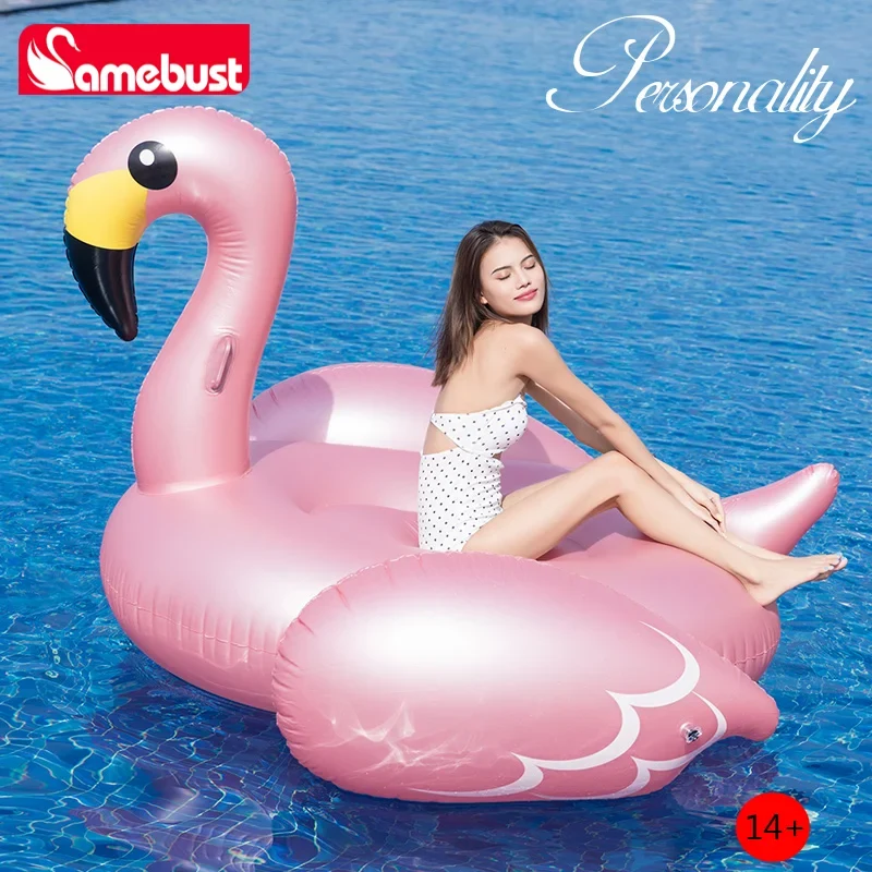 Bouée Gonflable Flamant Rose Porte-Boisson