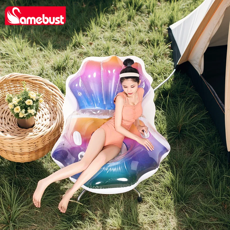 Canapé Gonflable Coquillage Camping Jardin