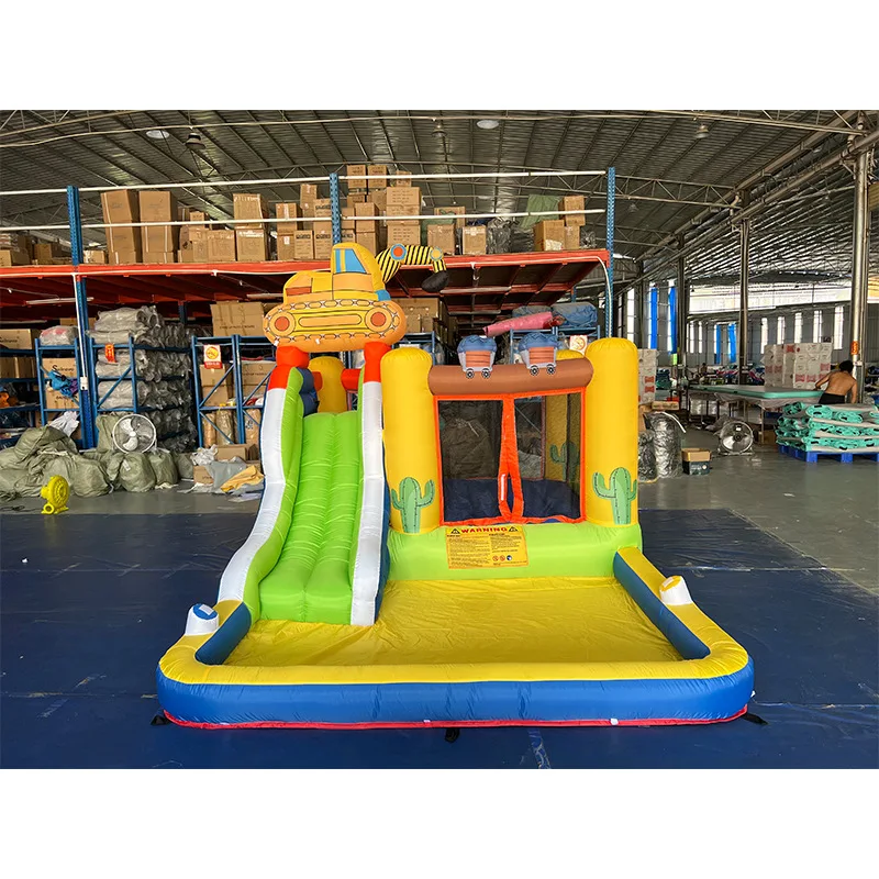 Château Gonflable Camion Chantier Toboggan