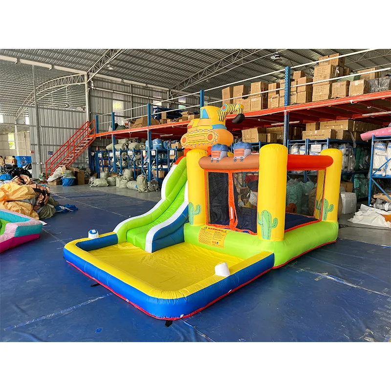 Château Gonflable Camion Chantier Toboggan