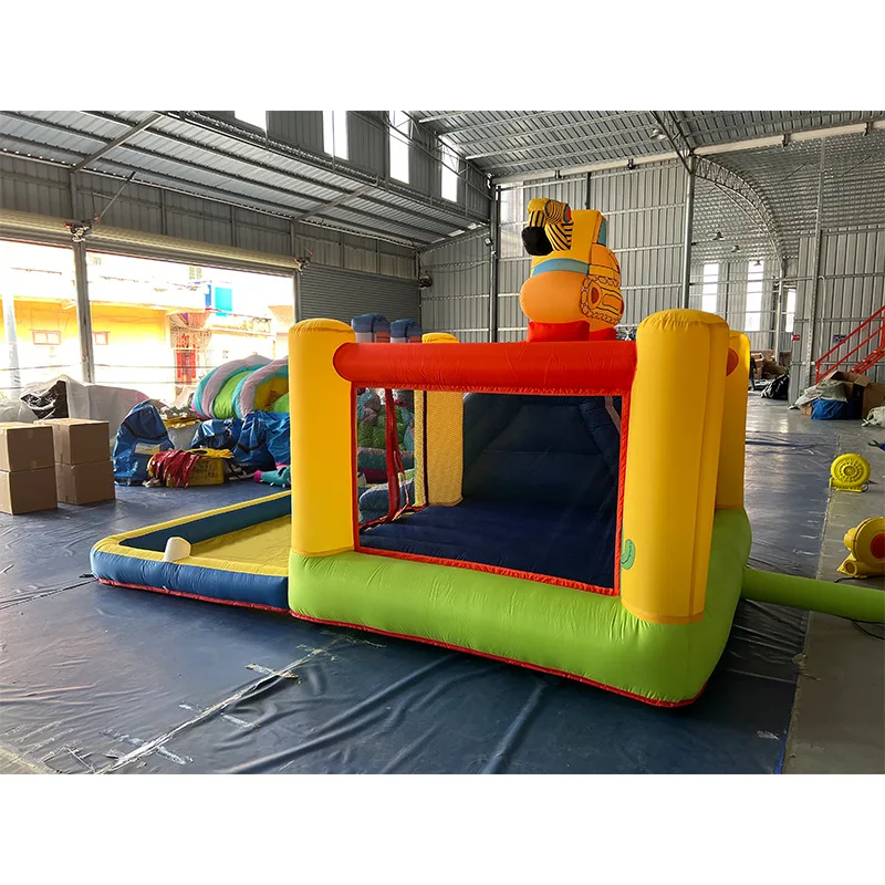 Château Gonflable Camion Chantier Toboggan