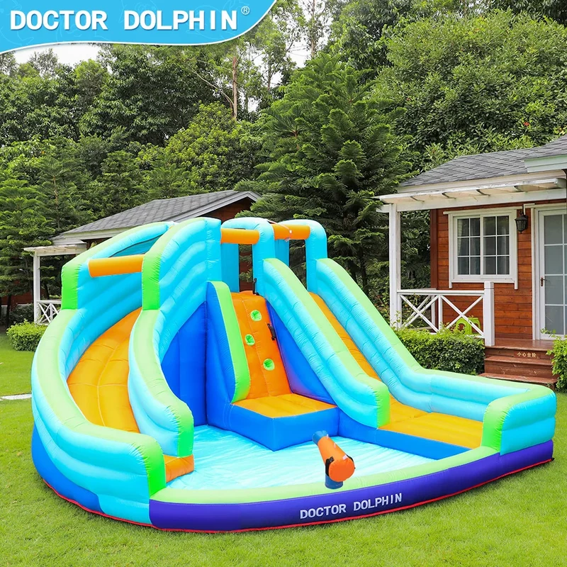 Toboggan Aquatique Gonflable Dauphin Château