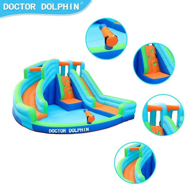 Toboggan Aquatique Gonflable Dauphin Château