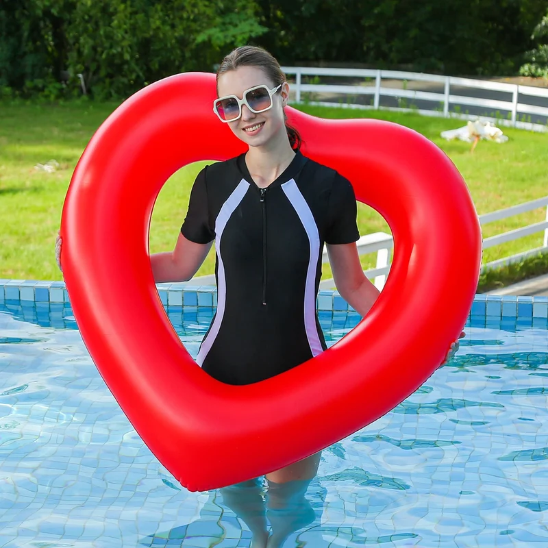 Bouée Gonflable Cœur Matelas Flottant