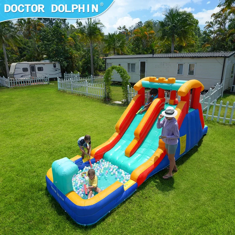 Château Gonflable Double Toboggan 5,5 m