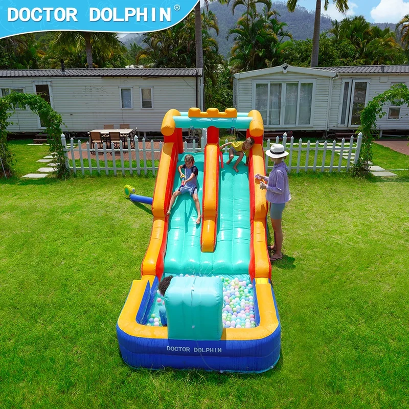 Château Gonflable Double Toboggan 5,5 m