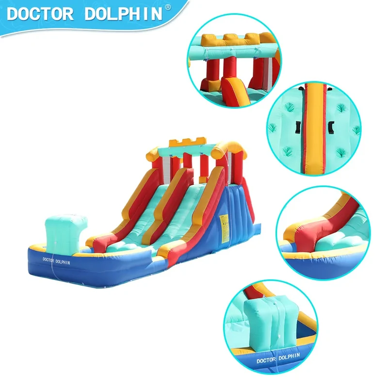Château Gonflable Double Toboggan 5,5 m