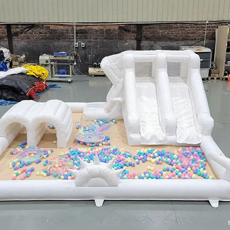 Château Gonflable Toboggan Piscine 5 m