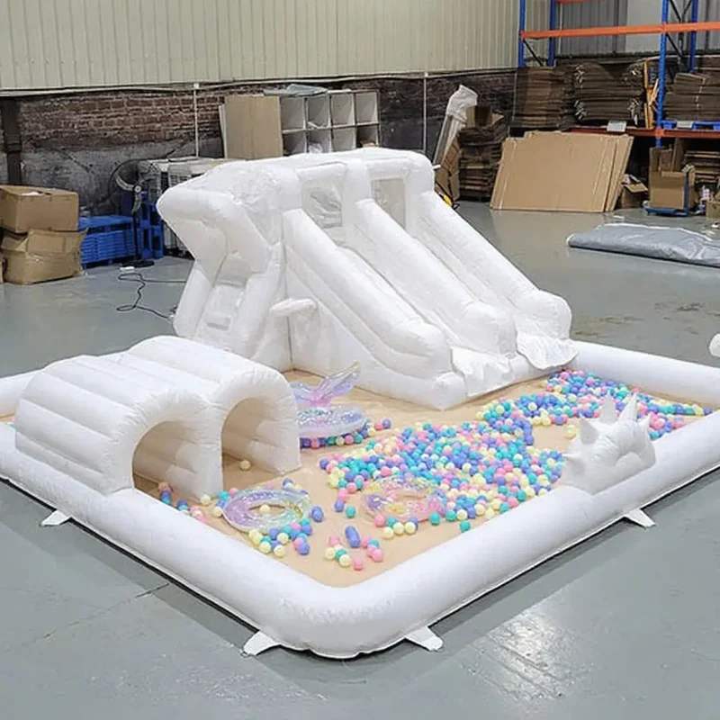 Château Gonflable Toboggan Piscine 5 m
