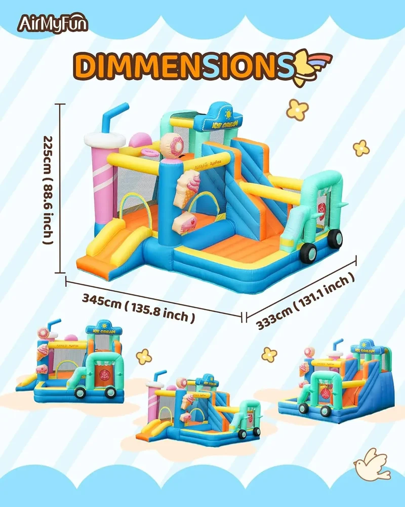 Château Gonflable Glace Double Toboggan