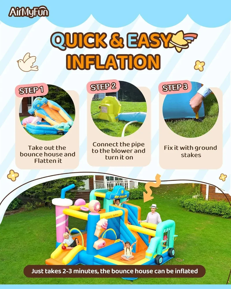 Château Gonflable Glace Double Toboggan