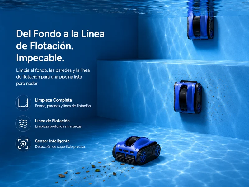 iGarden K-AI 80 Robot Limpiafondos de Piscina con Doble Cámara IA