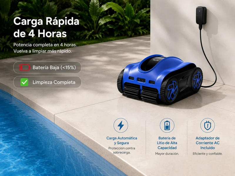 iGarden K-AI 80 Robot Limpiafondos de Piscina con Doble Cámara IA