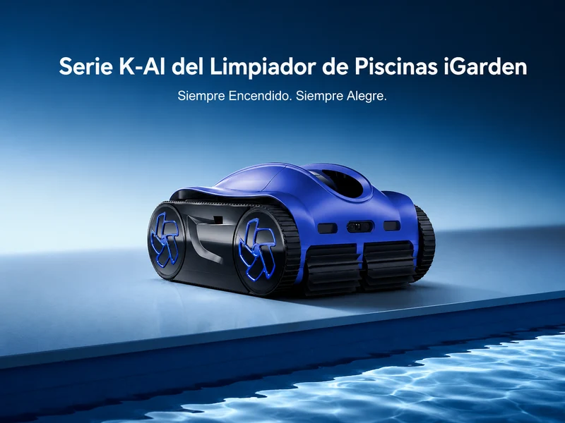 iGarden K-AI 80 Robot Limpiafondos de Piscina con Doble Cámara IA