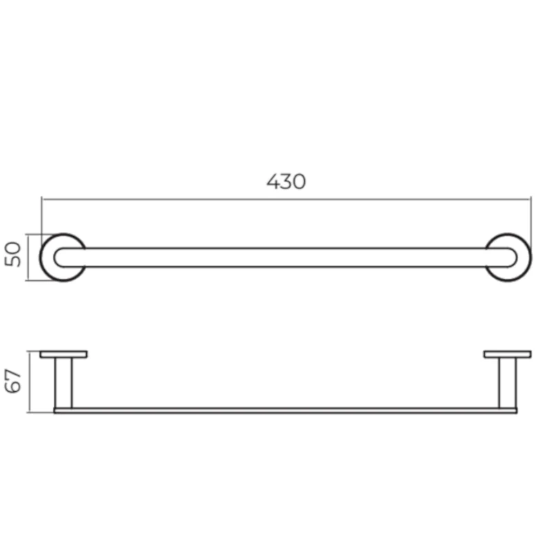 Imex - Toallero barra 40 cm Practic cromo