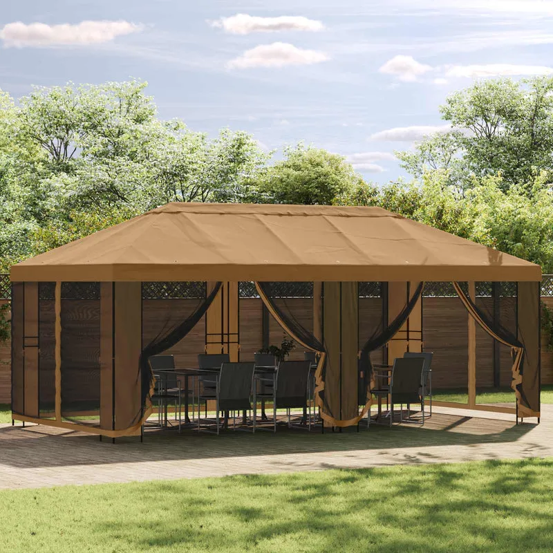 Paviljoen Met Zijwanden 6 X 3 M Polyester En Staal
