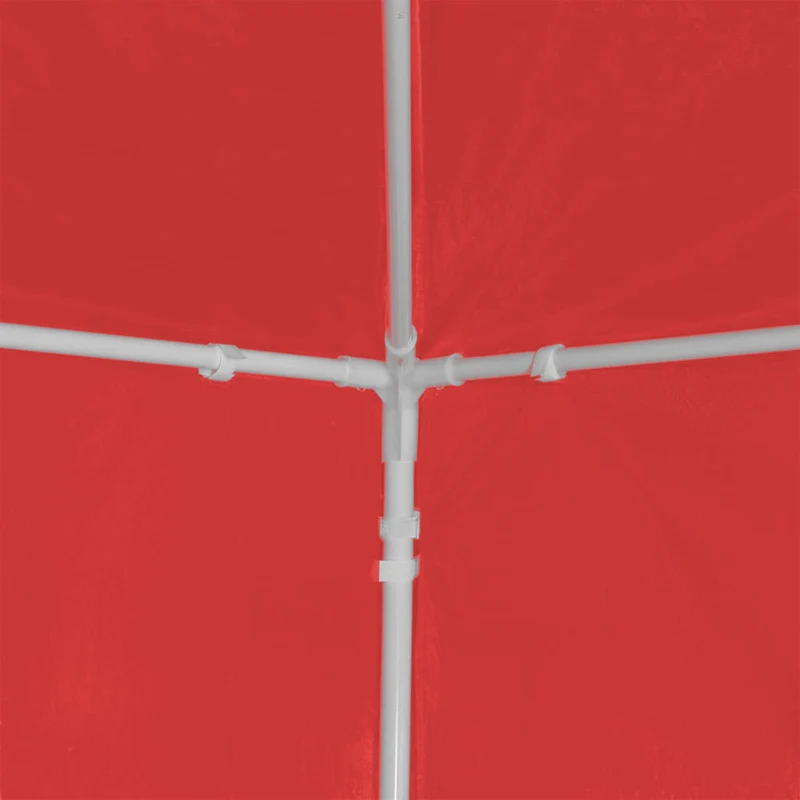 Partytent 300 X 300 X 255 Cm Rood Pe En Staal
