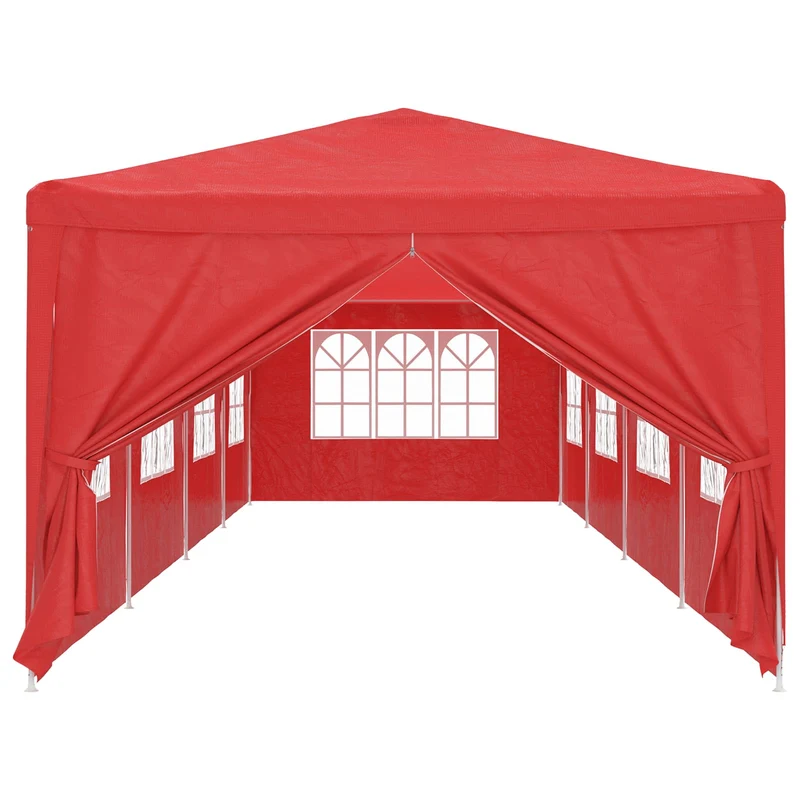 Partytent 1200 X 300 X 255 Cm Rood Pe En Staal
