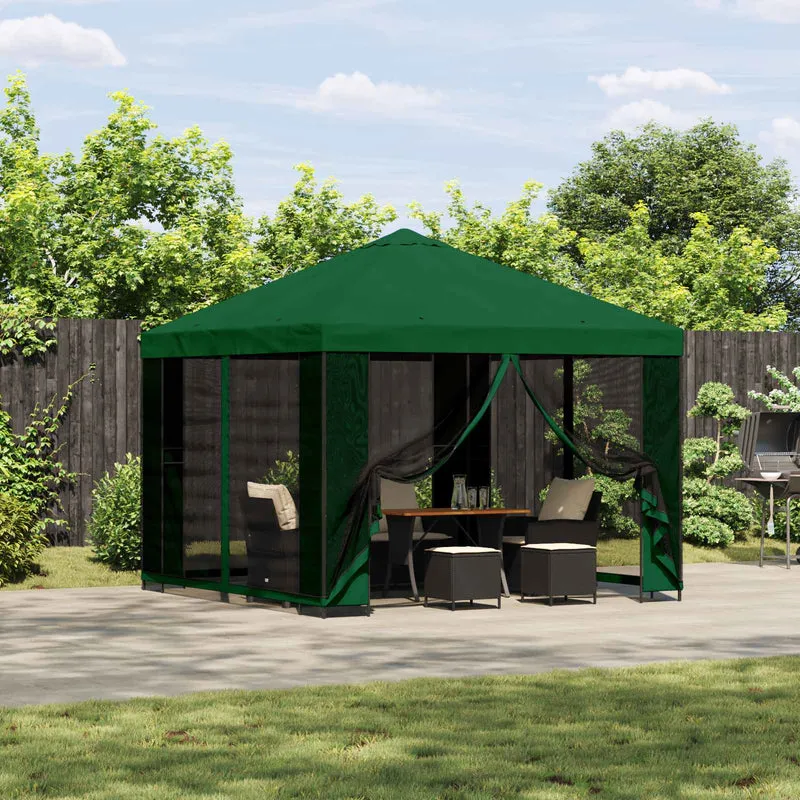 Tuin Gazebo Met Zijwanden 3 X 3 M Polyester En Staal